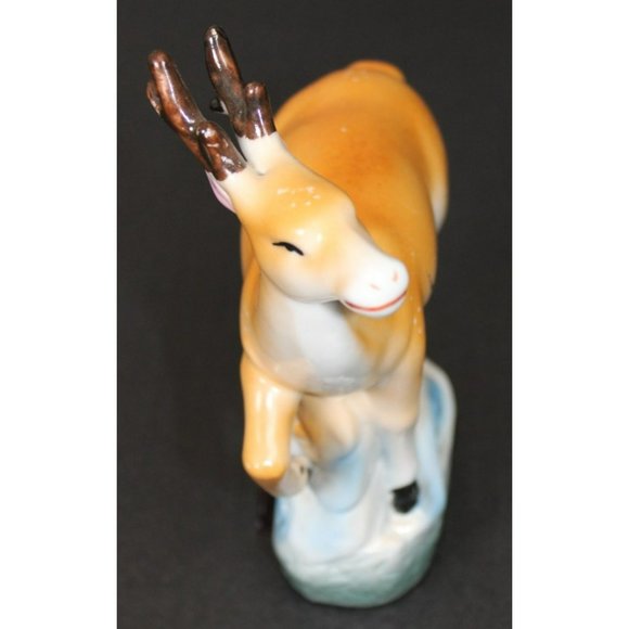 Vintage Porcelain Fallow Deer Buck with Horns Figurine - Picture 3 of 8